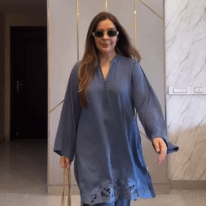 Graceful Blue Embroidered Lawn Co-Ord Set – Where Comfort Meets Contemporary Charm