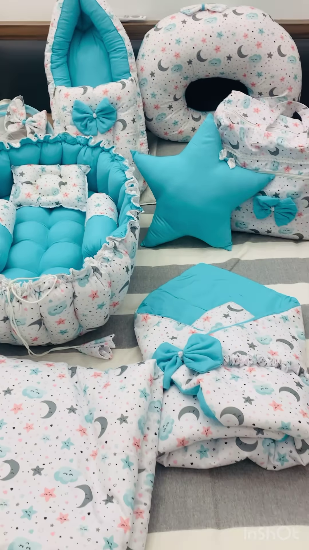 multi-colour Bedding Set Sleeping Bag & Mosquito Net Gadda Combo Set of 3 Under The Sea Print - Image 6