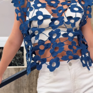 💠 Bloomveil – Sculpted Sheerness in Petal Blue