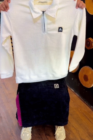 Arctic Textured Zip Collar Sweatshirt Set ⚪️🌨️