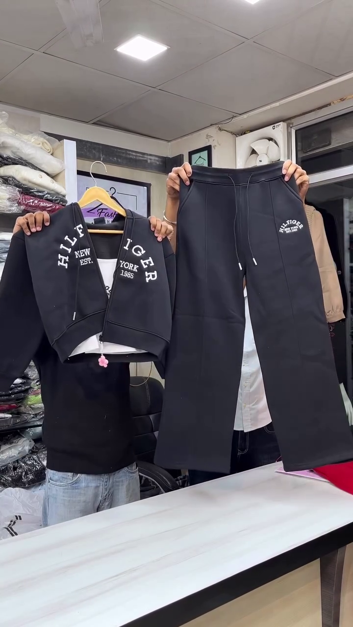 All‑White Cozy Hoodie and Straight‑Leg Jogger Athleisure Co‑ord Set 🤍💙 - Image 2