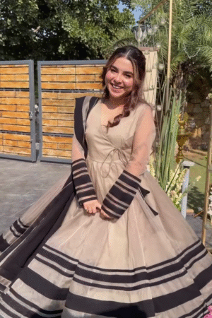 Midnight Muse Elegance 🖤 Black & Beige Velvet Lehenga with Sheer Sleeves and Gold Accents – Luxe Twilight Edition 🌙🌟"