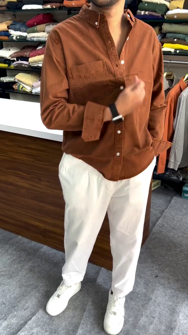 Scarlet Drift Casual Shirt πΊπ | Cloudwalk Contrast Edition - Image 3