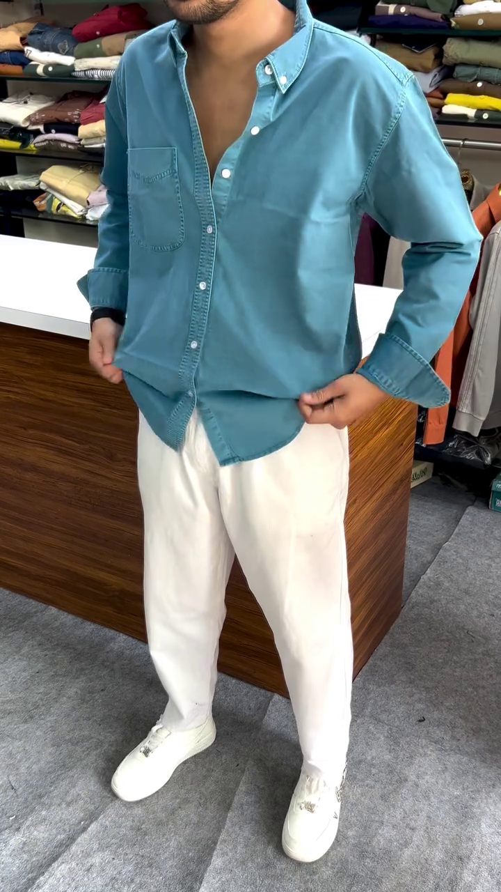 Scarlet Drift Casual Shirt πΊπ | Cloudwalk Contrast Edition - Image 4