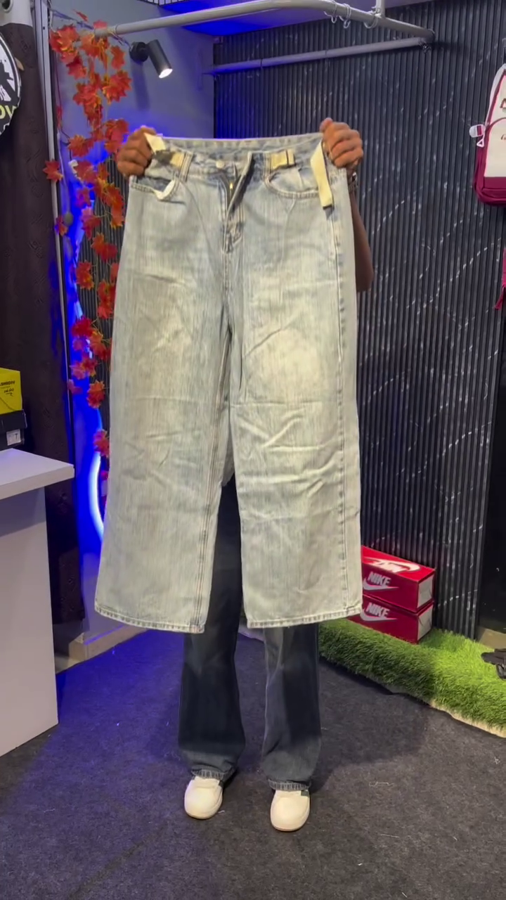 Oversized Dream Denim Skirt-Pants ππ | Avant-Stretch Edition