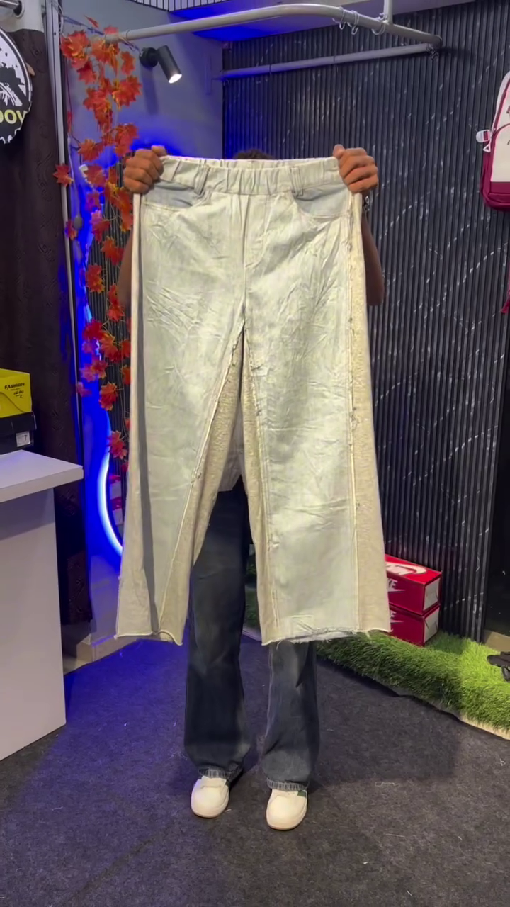 Oversized Dream Denim Skirt-Pants ππ | Avant-Stretch Edition - Image 2