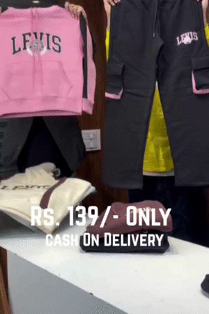 Bubblegum Bolt Hoodie & Cargo Set 💗🖤 | Street Pop Edition