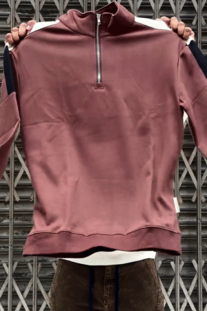 Maroon Glide Panel Sweatshirt 🍷🧶 | Urban Contrast Edition