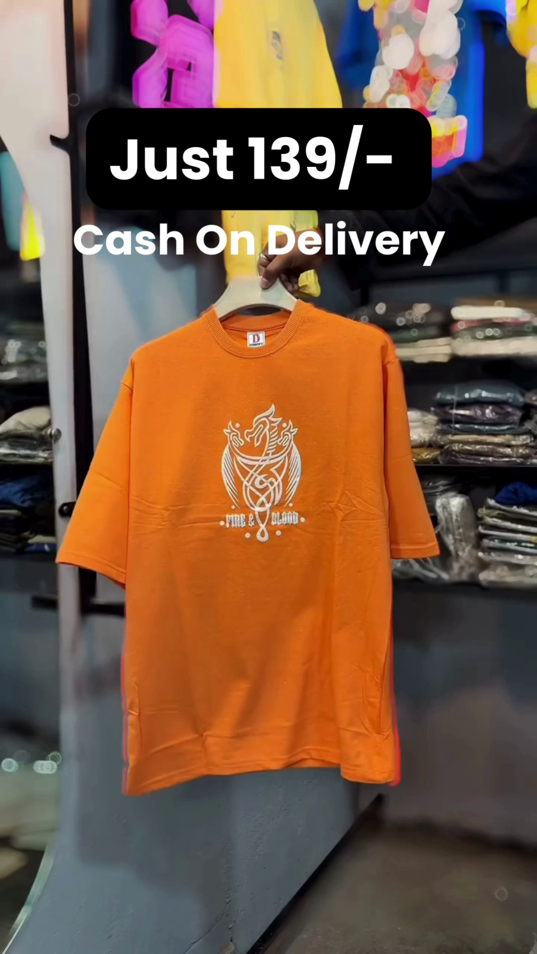 Haunted Graphic White T-Shirt π with Bold Black Typography π€ + Spooky Orange & Black Hands ποΈπ§‘ - Image 2