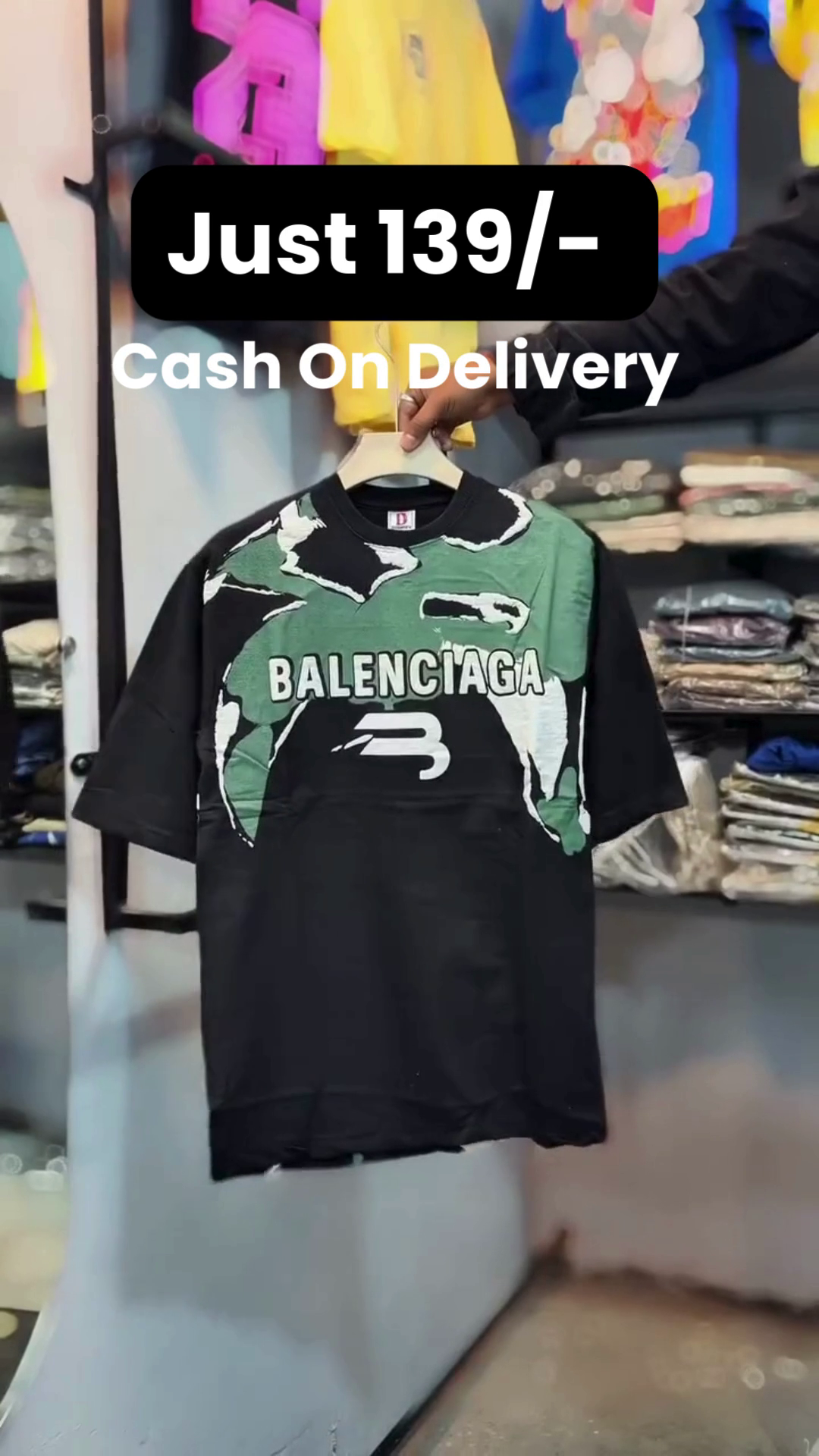 Haunted Graphic White T-Shirt π with Bold Black Typography π€ + Spooky Orange & Black Hands ποΈπ§‘ - Image 3