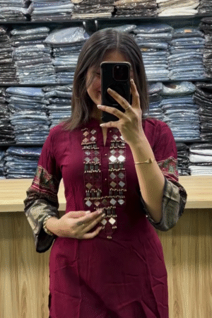 Casual Slim Fit Button-Down Shirt with Elbow Patch Detail